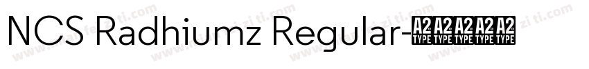 NCS Radhiumz Regular字体转换